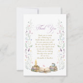 Buchthemen-Brautparty Dankeskarte (Vorderseite)