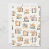 Buchthemen-Brautparty Einladung (Rückseite)