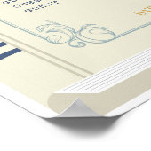 Buchtisch-Sitzplatine für Hochzeitsautoren Poster (Ecke)