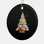 Buchtischler-Buchliebhaber xmas Keramik Ornament (Links)