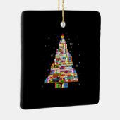 Buchtischler-Buchliebhaber xmas Keramikornament (Rechts)