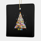 Buchtischler-Buchliebhaber xmas Keramikornament (Links)