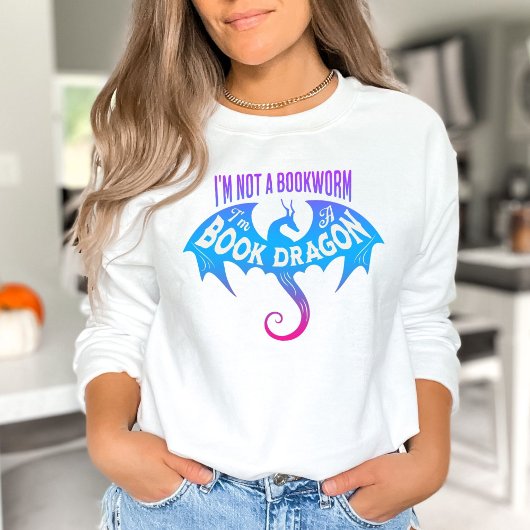 Buchtitel, Leser, Drache, Buchtitel Sweatshirt