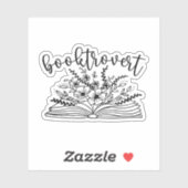 Buchtrovert, Lover buchen, Buchwurm Aufkleber (Blatt)