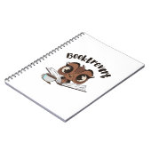 Buchtroverte Eule mit Buch und Kaffee (Linke Seite)