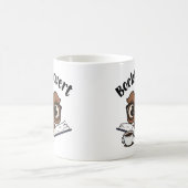 Buchtroverte Eule mit Buch und Kaffee Kaffeetasse (Mittel)