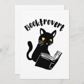 Buchtrovertekatze mit Buch Einladung (Vorne/Hinten)