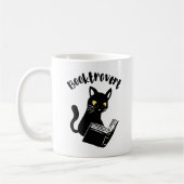 Buchtrovertekatze mit Buch Kaffeetasse (Links)