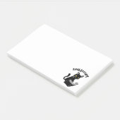 Buchtrovertekatze mit Buch Post-it Klebezettel (angewinkelt)