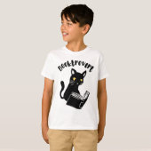 Buchtrovertekatze mit Buch T-Shirt (Vorne ganz)