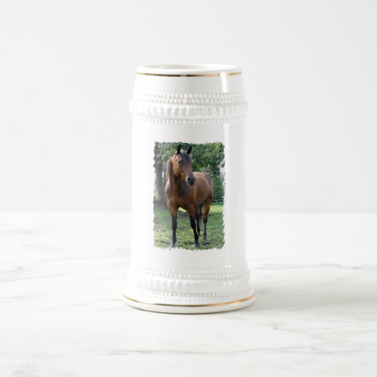 Buchtthoroughbred-Pferdebier Stein Bierglas (Mittel)