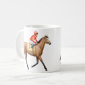 Buchtthoroughbred-Rennpferd-Tasse Kaffeetasse (Vorderseite Links)