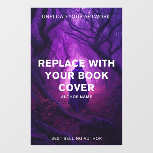 Buchübersicht l Werbeautor Buchunterschrift Fensteraufkleber (Blatt)