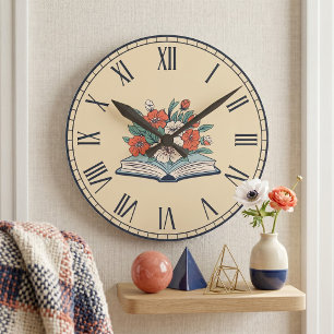Buchuhr Runde Wanduhr