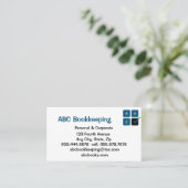 BUCHUNG DER ILLEGALEN UND IHRE RECHNUNGSLEGUNG VISITENKARTE (Stehend Vorderseite)