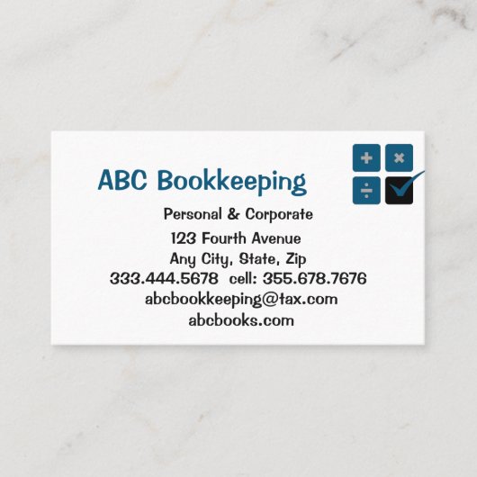 BUCHUNG DER ILLEGALEN UND IHRE RECHNUNGSLEGUNG VISITENKARTE (Vorderseite)