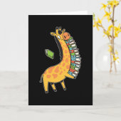 BUCHUNG GIRAFFE KARTE (Gelbe Blume)