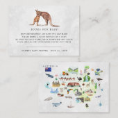 Buchungsanfrage| Australische Kangaroo Babydusche Begleitkarte (Vorne/Hinten)