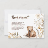 Buchungsanfrage Bärenwald Blume Babyduschkarte Mitteilungskarte (Vorderseite)