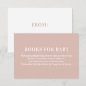 Buchungsanfrage Bücher für Baby Pink Begleitkarte (Vorne/Hinten)