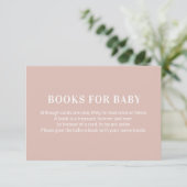 Buchungsanfrage Bücher für Baby Pink Begleitkarte (Stehend Vorderseite)
