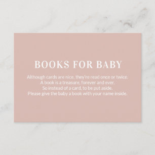 Buchungsanfrage Bücher für Baby Pink Begleitkarte