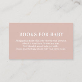 Buchungsanfrage Bücher für Baby Pink Begleitkarte