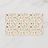 Buchungsanfrage für Baby Shower Boho Wildblume Begleitkarte (Rückseite)