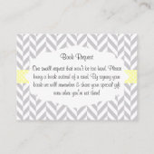 Buchungsanfrage für eine gelbe und graue Elefanten Begleitkarte (Rückseite)