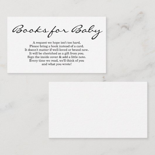 Buchungsanfrage für eine Kinderdusche - Einfach Begleitkarte (Vorne/Hinten)