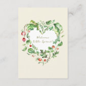 Buchungsanfrage für eine lokale Babydusche Begleitkarte (Rückseite)