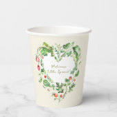 Buchungsanfrage für eine lokale Babydusche Pappbecher (Rückseite)