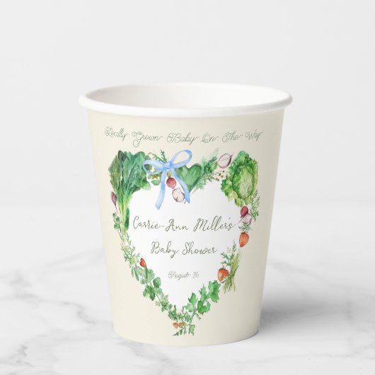 Buchungsanfrage für eine lokale Babydusche Pappbecher (Vorderseite)