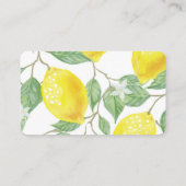 Buchungsanfrage für lebendige Lemons Babydusche Begleitkarte (Rückseite)