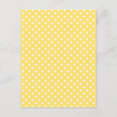 Buchungsanfrage Gelb und Grau Zickzack Babydusche Begleitkarte (Rückseite)