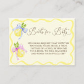 Buchungsanfrage Lemon Pink Blue Bow Baby Dusche Begleitkarte (Vorderseite)