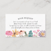 Buchungsanfrage/Wildblume für Babydusche Visitenkarte (Vorderseite)