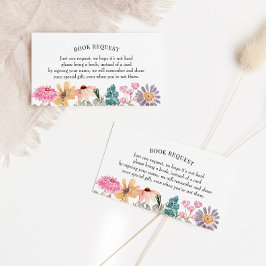 Buchungsanfrage/Wildblume für Babydusche Visitenkarte