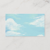 Buchungsanfragen Bücher für Baby Blue Sky Cloud Visitenkarte (Rückseite)
