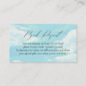 Buchungsanfragen Bücher für Baby Blue Sky Cloud Visitenkarte (Vorderseite)