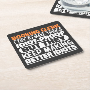 Buchungsberater Ich versuche, Dinge zu machen Lust Rechteckiger Pappuntersetzer