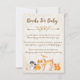 Buchungskarte für Holz, Bücher für Baby Einladung