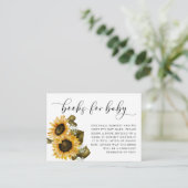 Buchungskarte für Sonnenblumen Begleitkarte (Stehend Vorderseite)