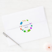 Buchungsplatte - Farbiges Design Runder Aufkleber (Umschlag)