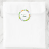 Buchungsplatte mit Retro-Design - anpassbar Runder Aufkleber (Tasche)