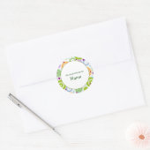 Buchungsplatte mit Retro-Design - anpassbar Runder Aufkleber (Umschlag)