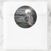 Buchungsplatte Wiccan Owl Runder Aufkleber (Tasche)