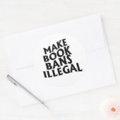 Buchverbote illegal machen runder aufkleber (Umschlag)