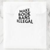 Buchverbote illegal machen runder aufkleber (Tasche)