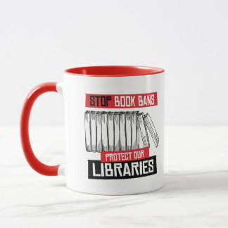 Buchverbote stoppen Bibliotheken schützen Tasse